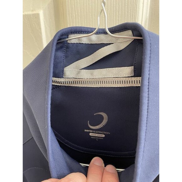 ZERO RESTRICTION TOUR SERIES 1/4 ZIP PULLOVER NAVY L Us Open Logo - Picture 6 of 10